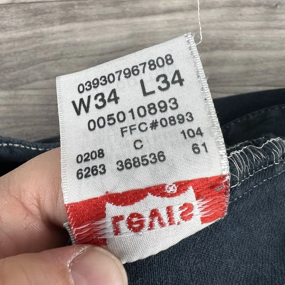 VTG Levi's Jeans Mens 34W 34L Green‎ Button Fly 90s RedTab Y2K Classic Denim